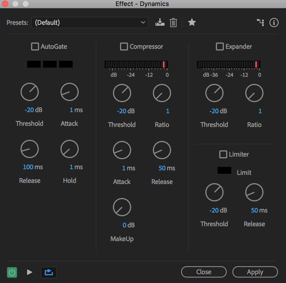 Adjust the amplitude and compression effects